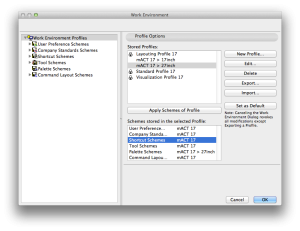 elect a profile > Edit… and adjust the schemes via the pull down menus.