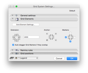 Grid System Settings – Grid Elements Menu